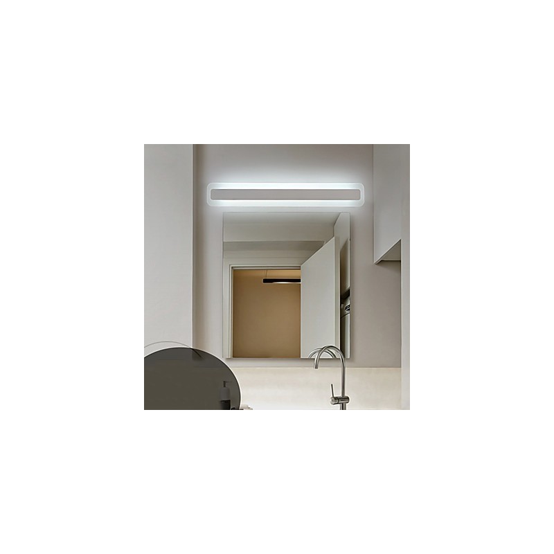 Applique da bagno LED integrato moderno contemporaneo PVC bianco 60 cm