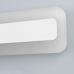 Applique da bagno LED integrato moderno contemporaneo PVC bianco 60 cm
