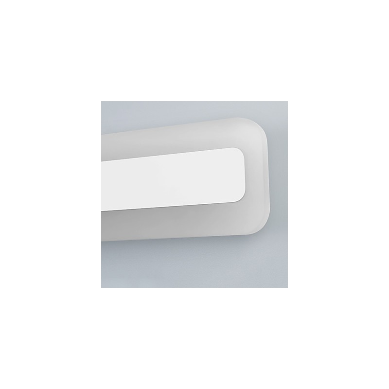 Applique da bagno LED integrato moderno contemporaneo PVC bianco 60 cm