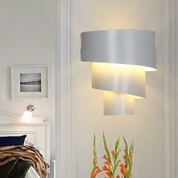 Applique da parete LED Mini Style moderna contemporanea in metallo bianco