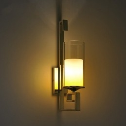 Applique da parete moderna in vetro trasparente per sala da pranzo, cucina, bar e corridoio