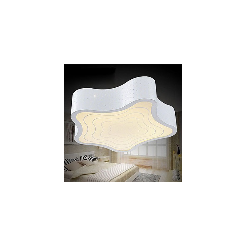 Plafoniera a filo stelle marine geometriche moderne beige e bianca 43 cm 3 lampadine