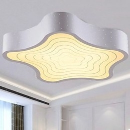 Plafoniera a filo stelle marine geometriche moderne beige e bianca 43 cm 3 lampadine