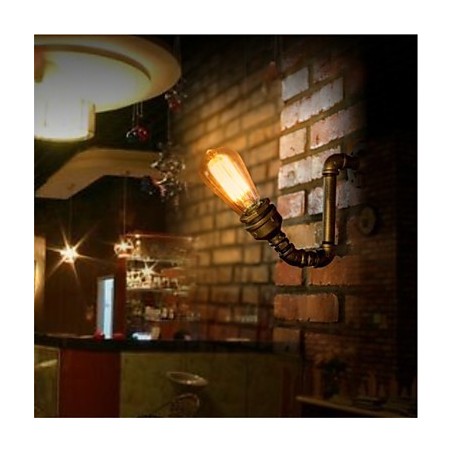 Applique da parete vintage Edison industriale stile American Village Loft in ottone antico