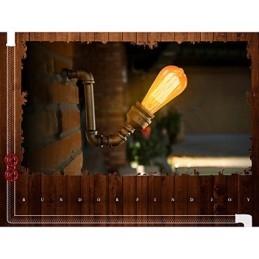 Applique da parete vintage Edison industriale stile American Village Loft in ottone antico
