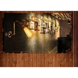 Applique da parete vintage Edison industriale stile American Village Loft in ottone antico