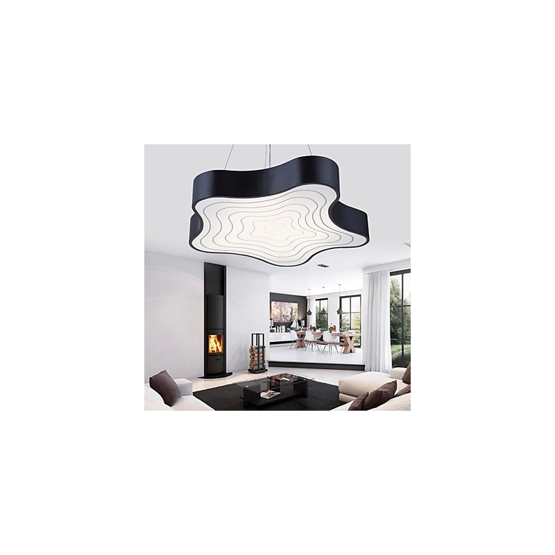 Plafoniera a filo stelle marine geometriche moderne beige e bianca 43 cm 3 lampadine