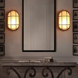 Applique da parete a filo in vetro stile rustico