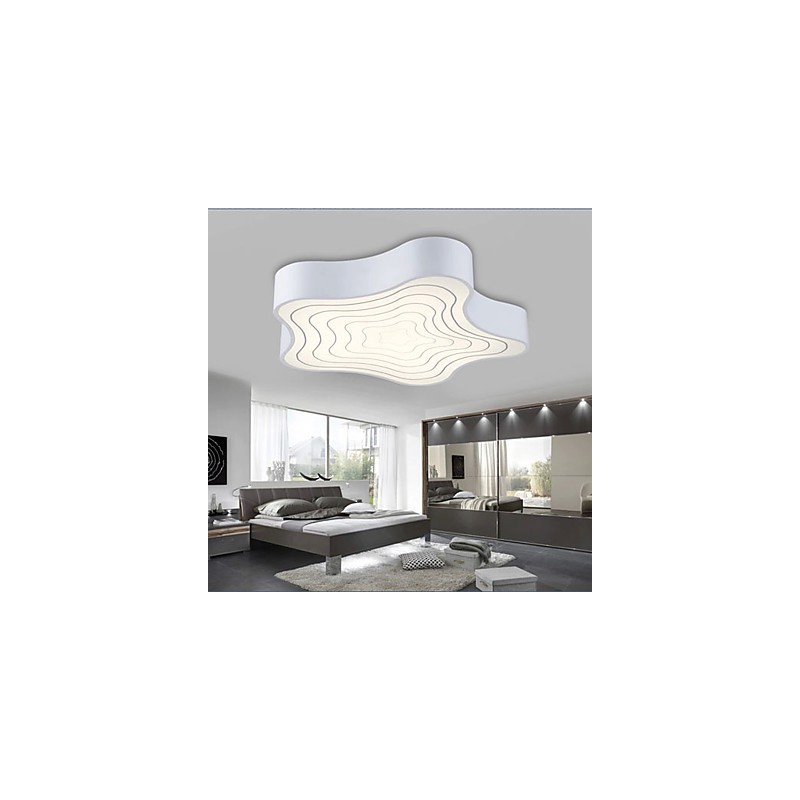 Plafoniera a filo stelle marine geometriche moderne beige e bianca 43 cm 3 lampadine