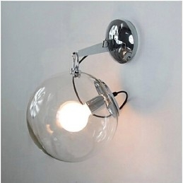 Applique da parete moderna in vetro a sfera design creativo