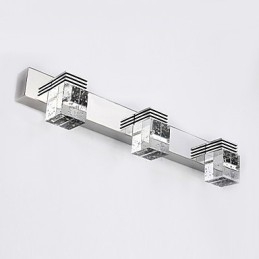 Applique da parete LED per bagno in cristallo stile moderno metallo 9W