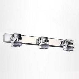 Applique da parete LED per bagno in cristallo stile moderno metallo 9W