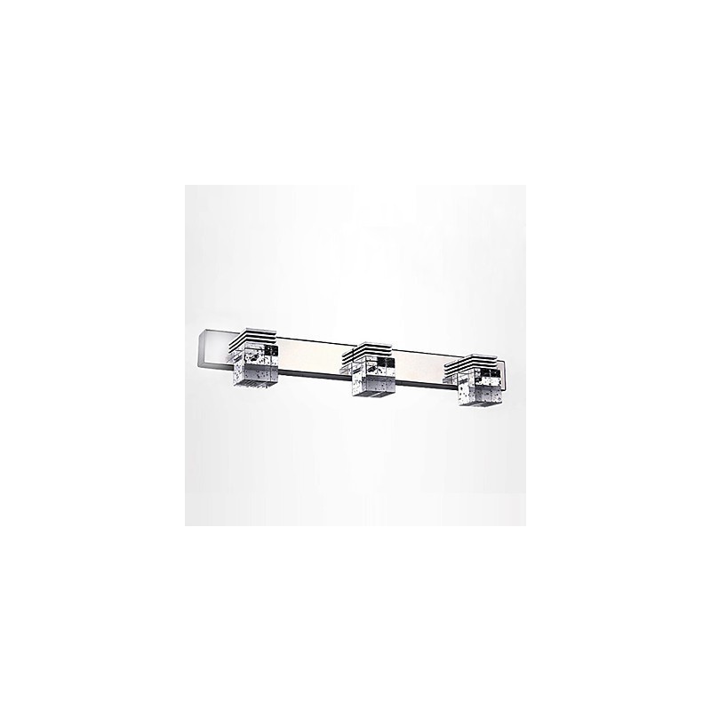 Applique da parete LED per bagno in cristallo stile moderno metallo 9W