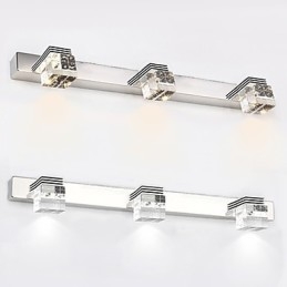 Applique da parete LED per bagno in cristallo stile moderno metallo 9W