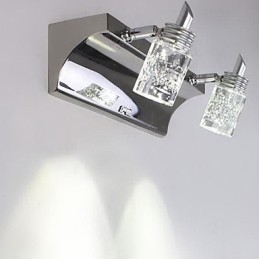 Applique da bagno moderna contemporanea in metallo e cristallo