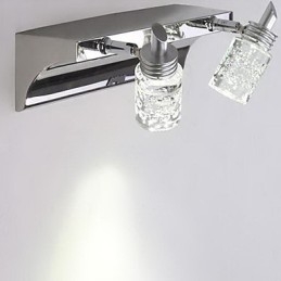 Applique da bagno moderna contemporanea in metallo e cristallo