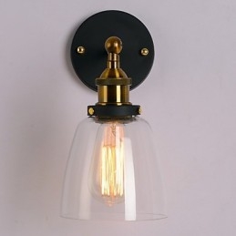 Applique da parete mini tradizionale classica in metallo bronzo