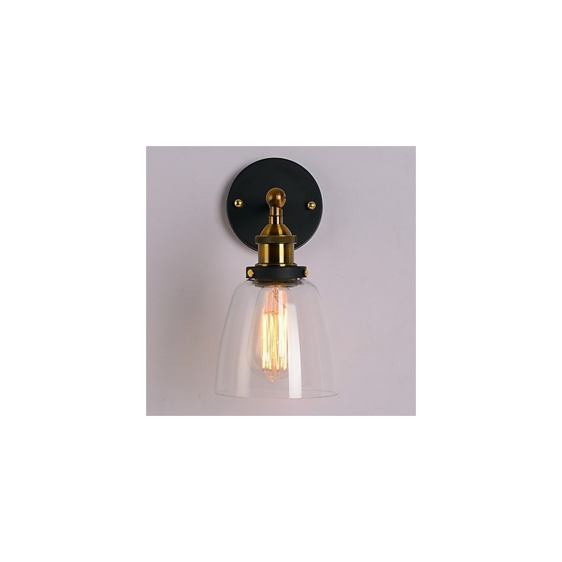 Applique da parete mini tradizionale classica in metallo bronzo