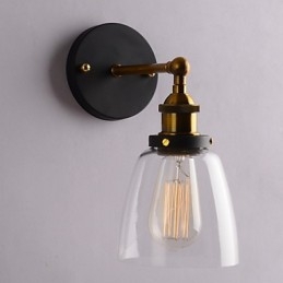 Applique da parete mini tradizionale classica in metallo bronzo