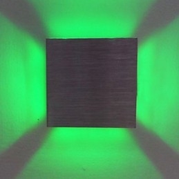 Applique da parete a filo Mini Style moderna e contemporanea in metallo, LED verde