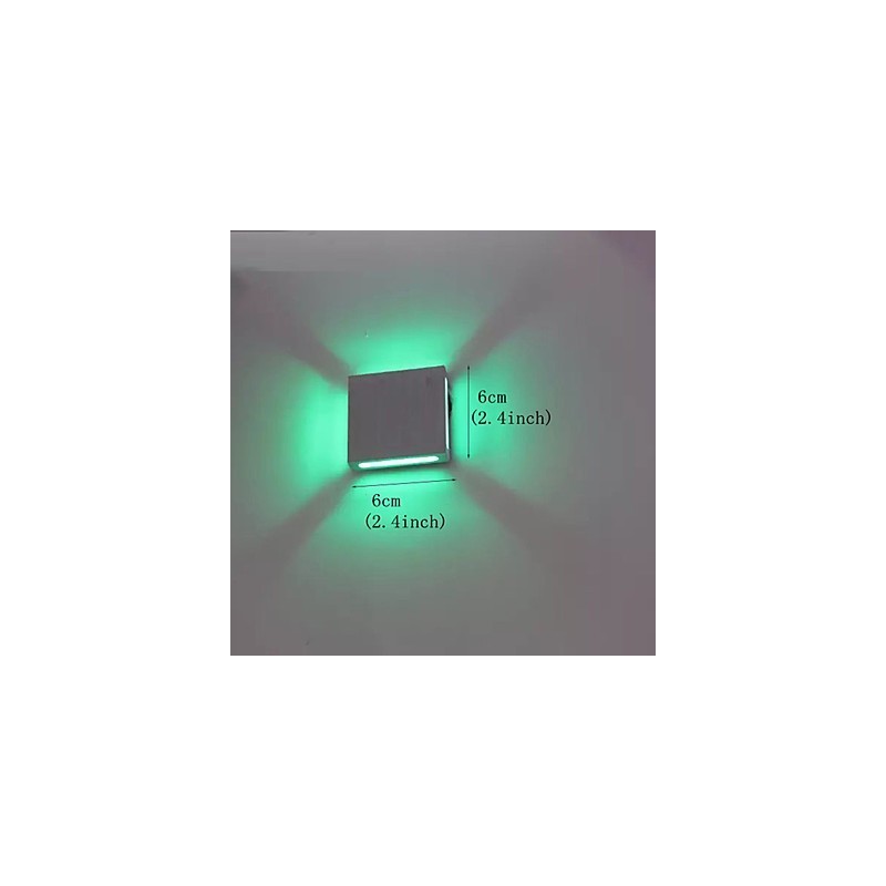 Applique da parete a filo Mini Style moderna e contemporanea in metallo, LED verde