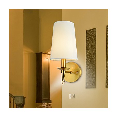Applique da parete moderna in metallo bianco e oro, 1 lampadina E12/E14