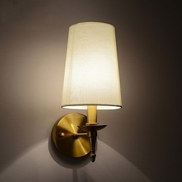 Applique da parete moderna in metallo bianco e oro, 1 lampadina E12/E14