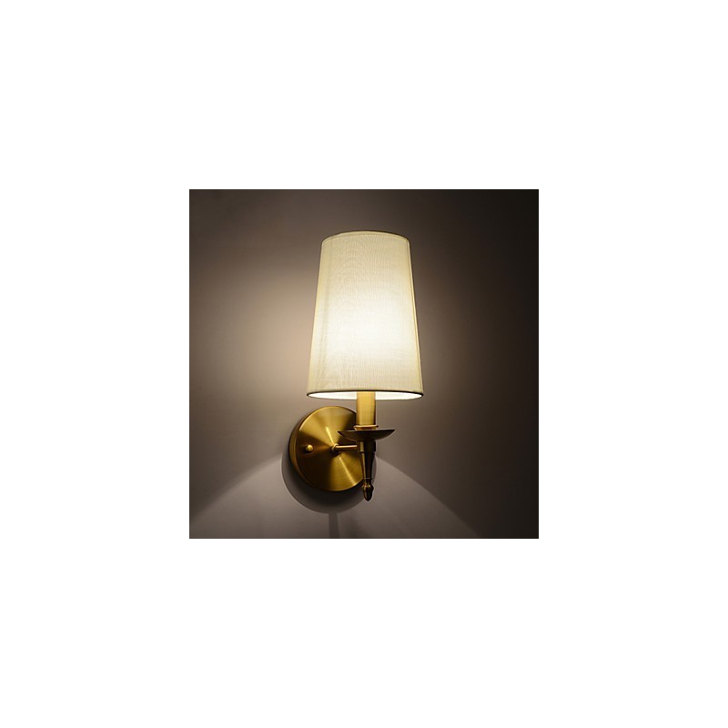 Applique da parete moderna in metallo bianco e oro, 1 lampadina E12/E14