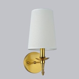 Applique da parete moderna in metallo bianco e oro, 1 lampadina E12/E14
