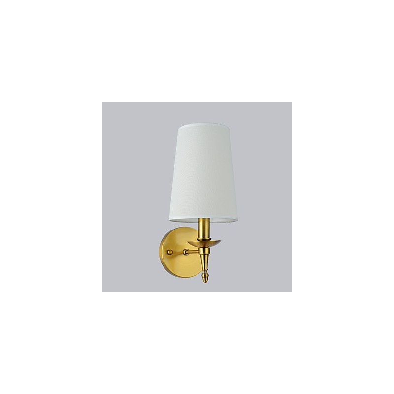 Applique da parete moderna in metallo bianco e oro, 1 lampadina E12/E14