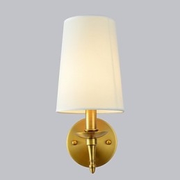 Applique da parete moderna in metallo bianco e oro, 1 lampadina E12/E14