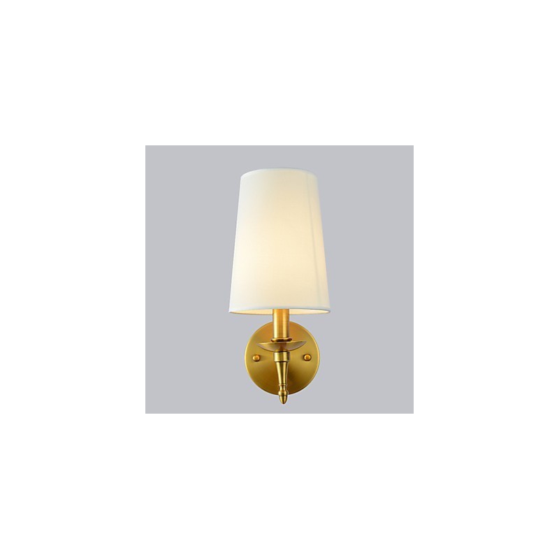 Applique da parete moderna in metallo bianco e oro, 1 lampadina E12/E14