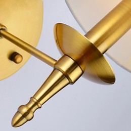 Applique da parete moderna in metallo bianco e oro, 1 lampadina E12/E14