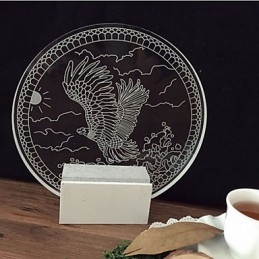Applique da parete moderna in metallo e vetro bianca, LED integrato 8W