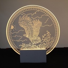Applique da parete moderna in metallo e vetro bianca, LED integrato 8W