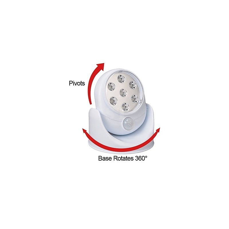 Applique da parete senza fili con sensore di movimento Angel Stick Up bianca LED bianco