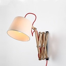 Applique da parete da lettura Mini Style tradizionale classica in legno e bambù