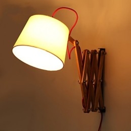 Applique da parete da lettura Mini Style tradizionale classica in legno e bambù