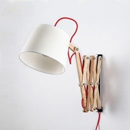 Applique da parete da lettura Mini Style tradizionale classica in legno e bambù