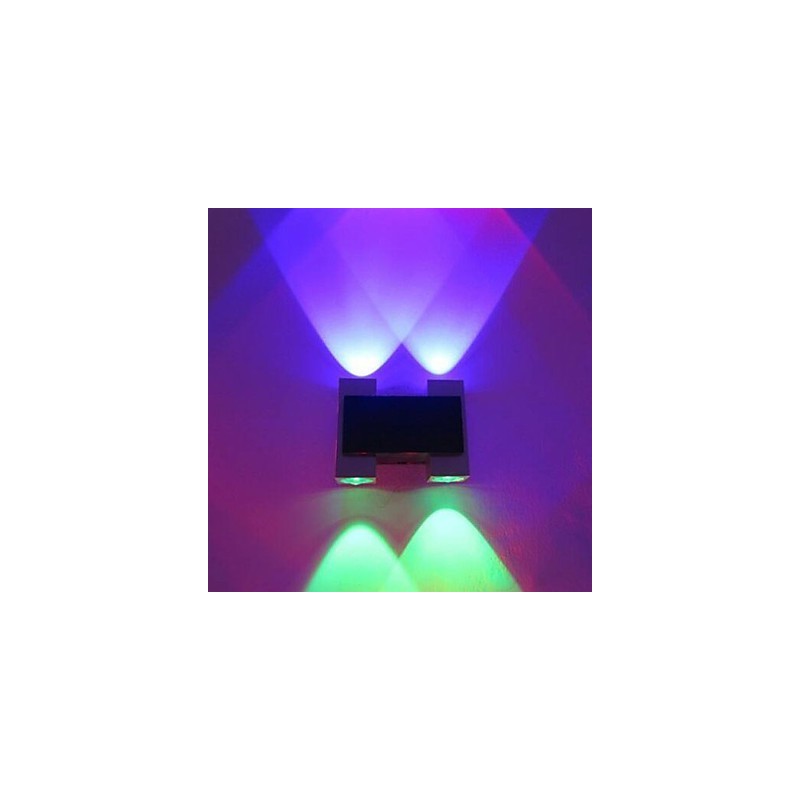Applique da parete Mini moderna contemporanea in metallo con LED integrato multicolore