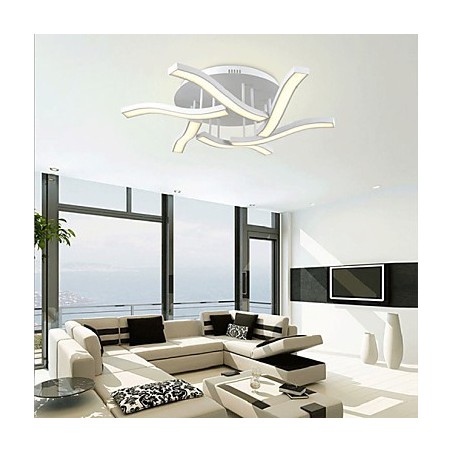 Plafoniera a filo moderna e contemporanea LED 6 luci bianca 86 cm