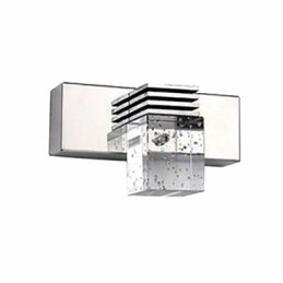 Applique da parete bagno moderna in metallo e cristallo mini LED integrato