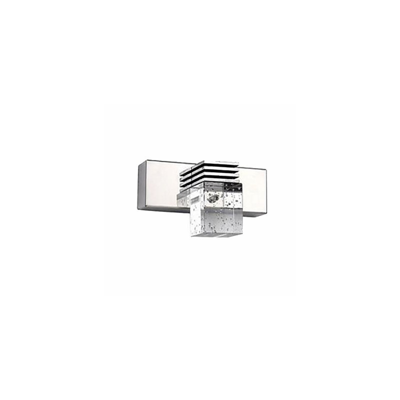 Applique da parete bagno moderna in metallo e cristallo mini LED integrato