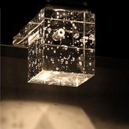 Applique da parete bagno moderna in metallo e cristallo mini LED integrato