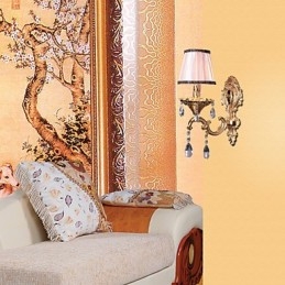 Applique da parete in cristallo rosa oro