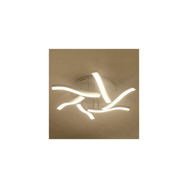 Plafoniera a filo moderna e contemporanea LED 6 luci bianca 86 cm