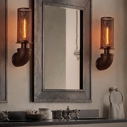 Applique da parete in ferro battuto stile loft creativo LED