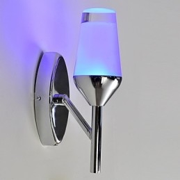 Applique da parete moderna contemporanea in metallo e vetro LED integrato 26 cm