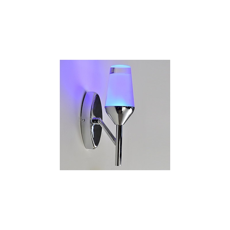 Applique da parete moderna contemporanea in metallo e vetro LED integrato 26 cm