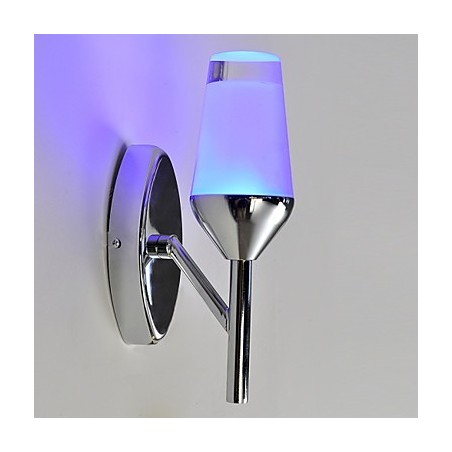 Applique da parete moderna contemporanea in metallo e vetro LED integrato 26 cm